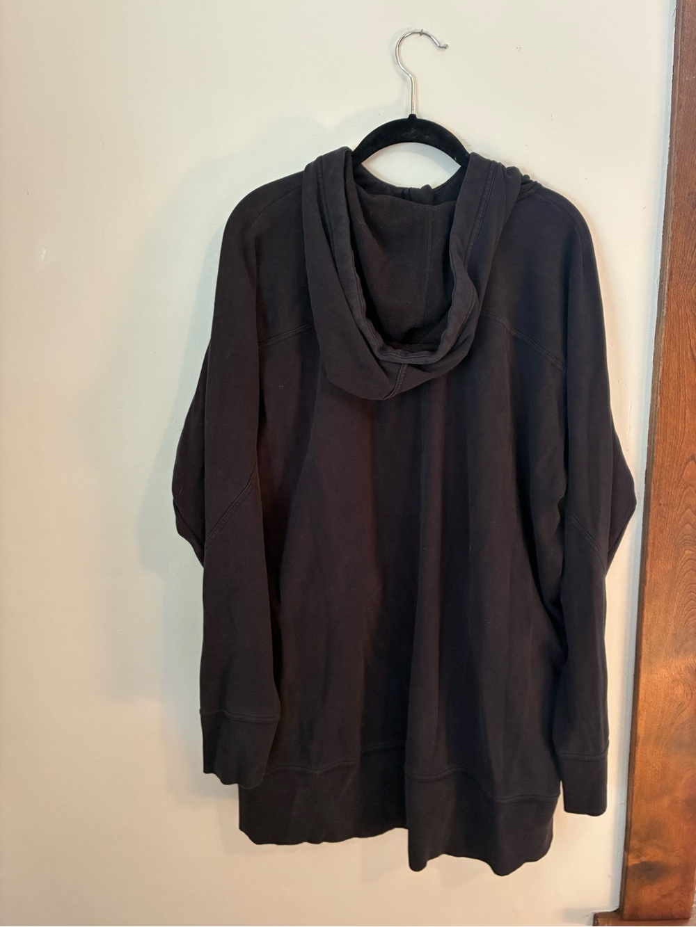 Athleta Oversized Black Full-Zip Hoodie Sweater - Picture 2 of 5